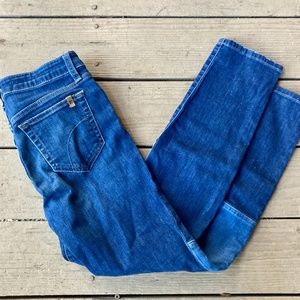 Joe's Jeans Patch Knee Low Rise Skinny Blue Jeans W25
